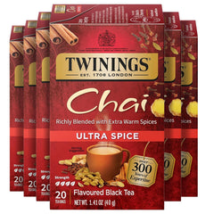 Twinings front box showing Ultra Spice Chai for pantry convenience