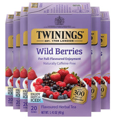 Twinings wild berries front box showing packaging and flavour benefits