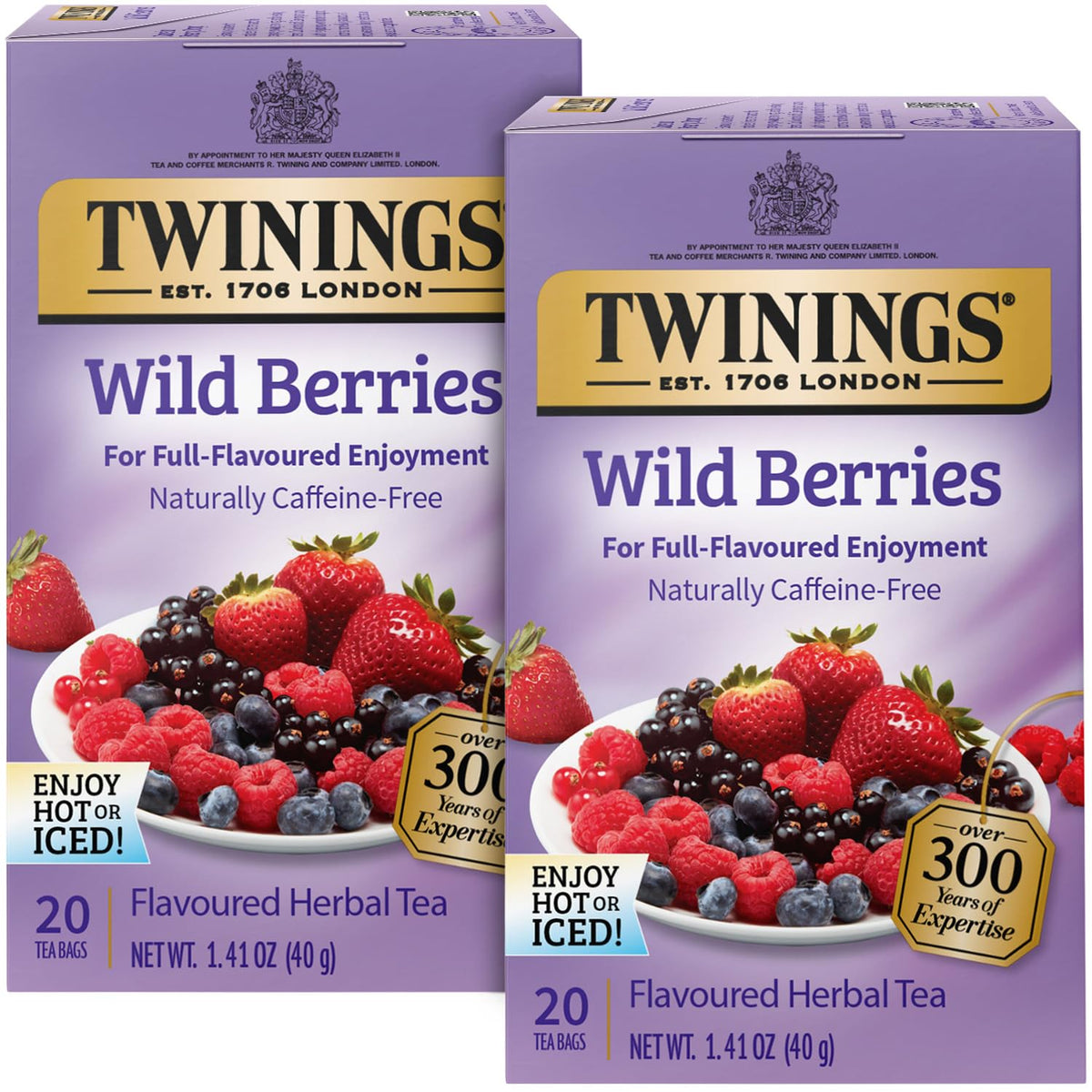 Twinings front packaging showing product name and berry imagery for quick selection