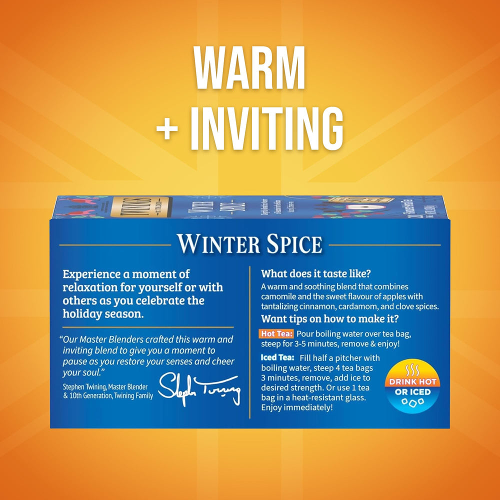 Twinings individually wrapped tea bag displayed for fresh portable brewing convenience