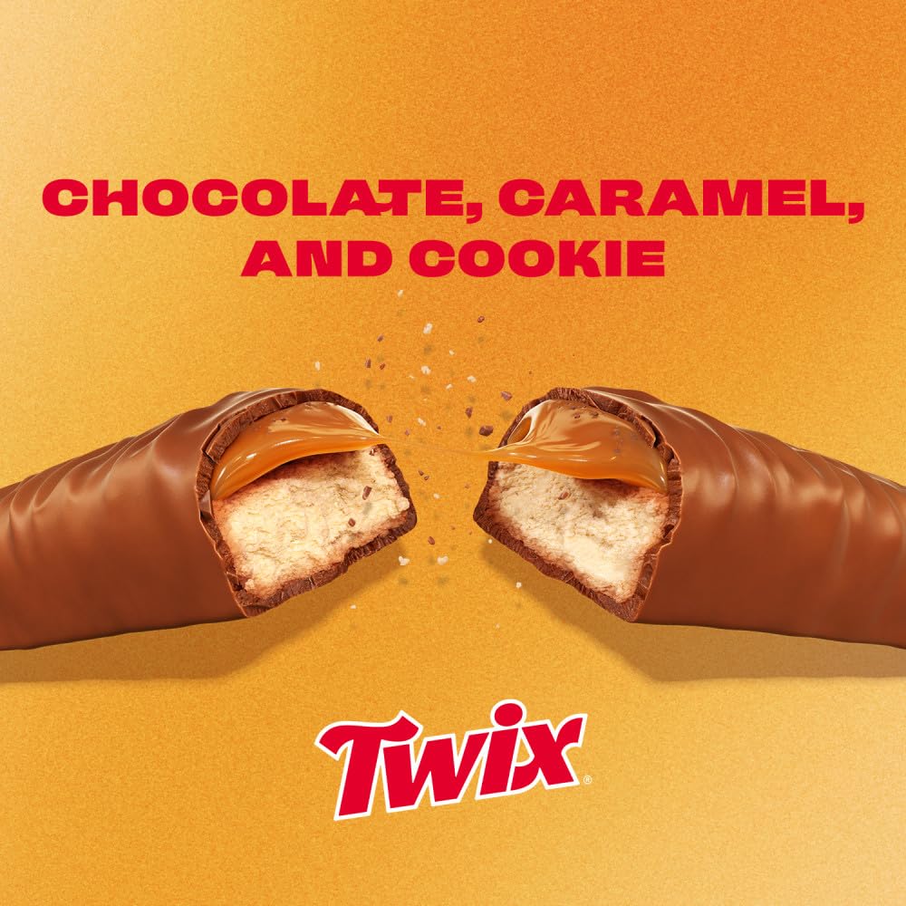 TWIX gold foil close-up showing individual wrap for freshness and portability