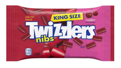 Twizzlers close-up of chewy cherry nib texture for satisfying bite