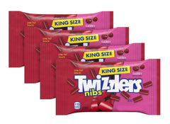Twizzlers front packaging shows cherry nibs and king size value