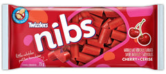 Close-up of opened Twizzlers bag with cherry nib texture, visible chew appeal