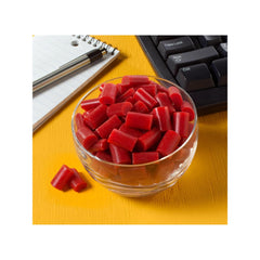 Twizzlers nibs next to ruler for size comparison and portion clarity