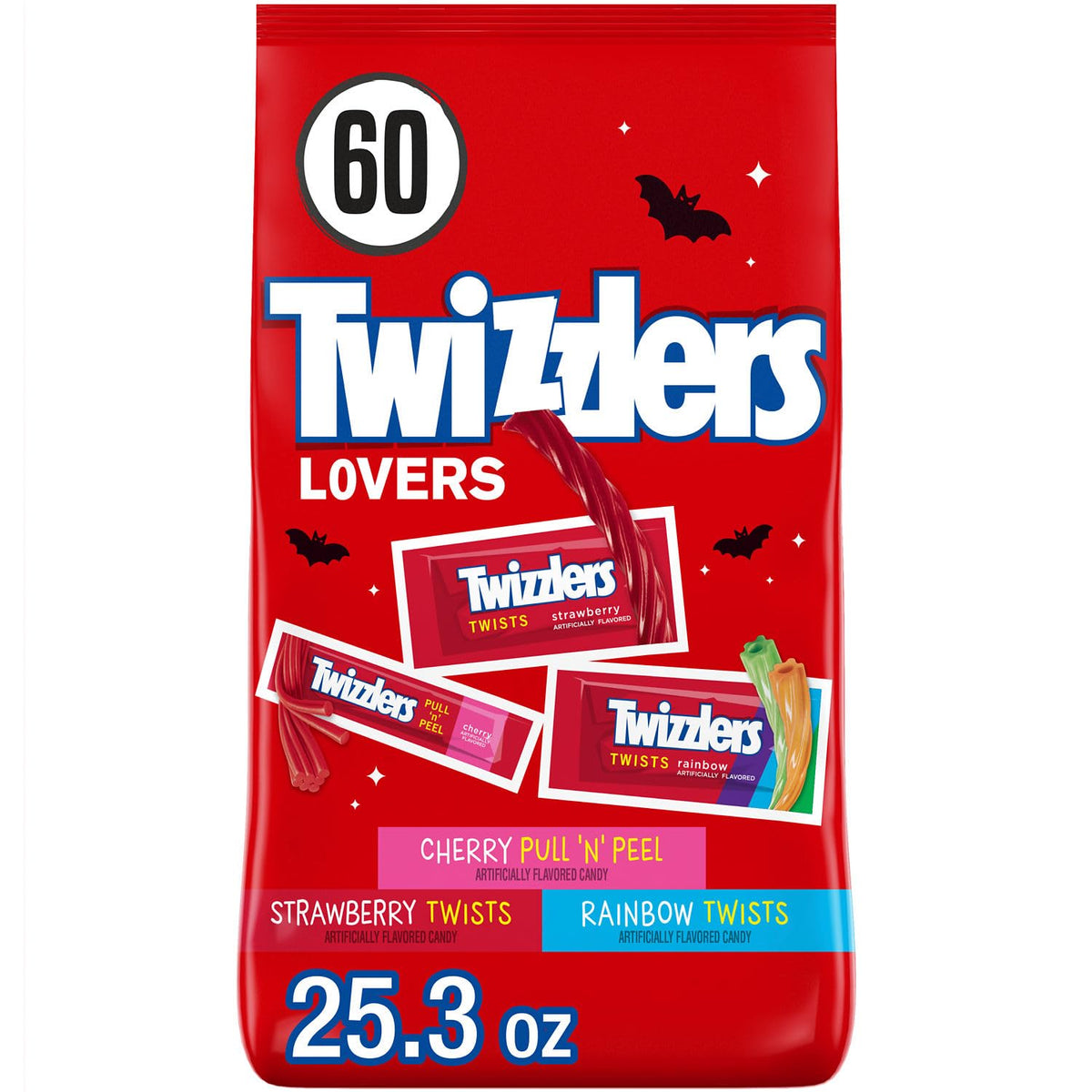 Twizzlers front packaging showing assortment and quantity benefit