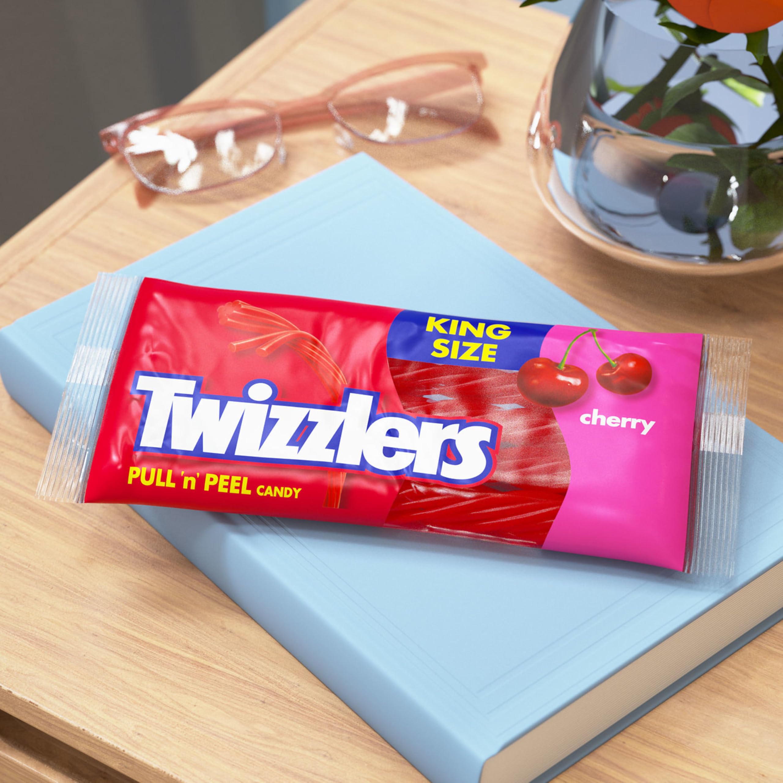 Twizzlers in hands being shared, brand shown and ideal for group snacking