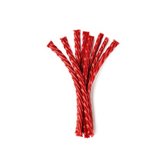 Two Twizzlers Zero Sugar pouches next to a ruler for size comparison and portability