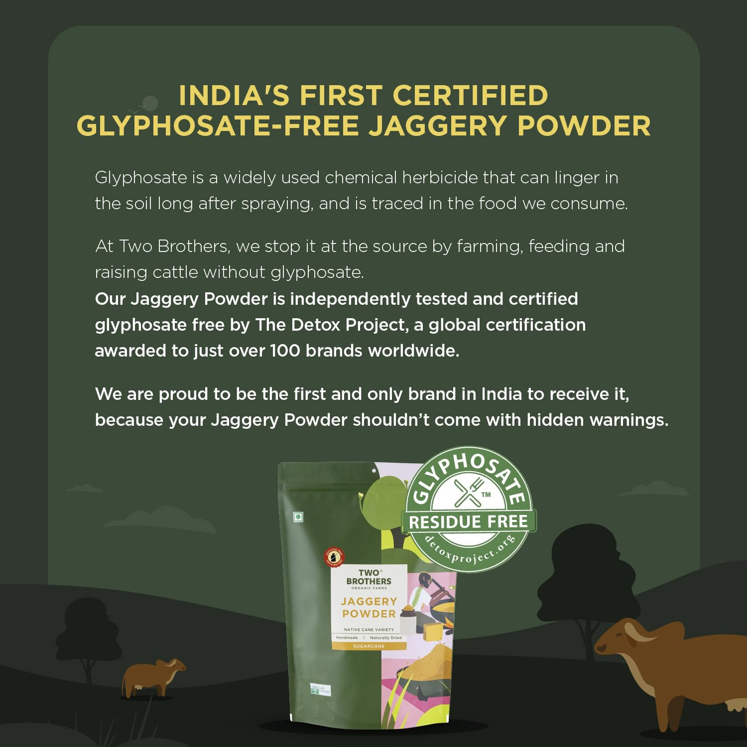 Two Brothers India Farms jaggery with baking ingredients enhancing flavor depth
