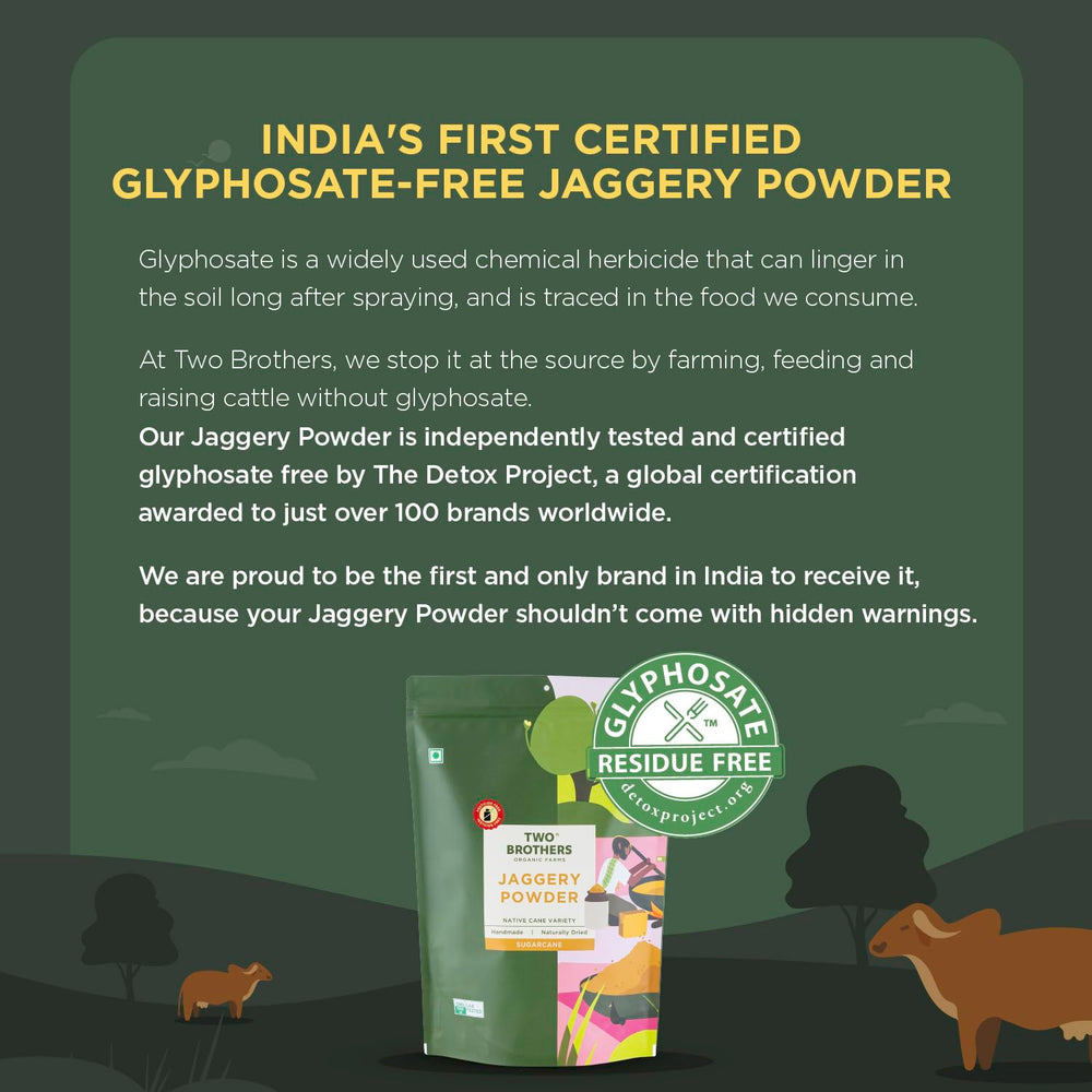 Two Brothers India Farms jaggery with baking ingredients enhancing flavor depth