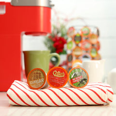 Two Rivers Coffee pod brewing in Keurig delivering quick hot cup