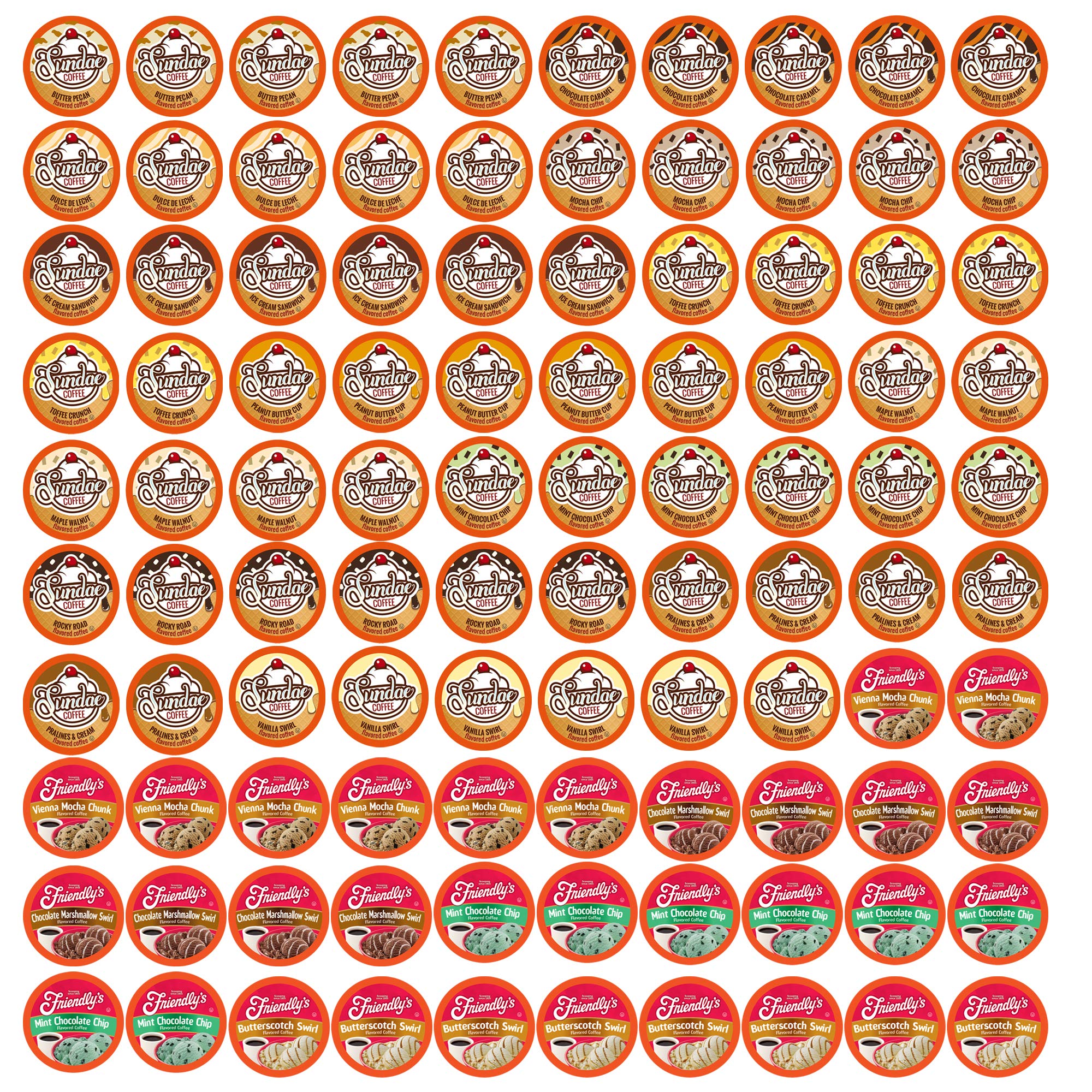Two Rivers Coffee front packaging showing 100-count sampler benefits