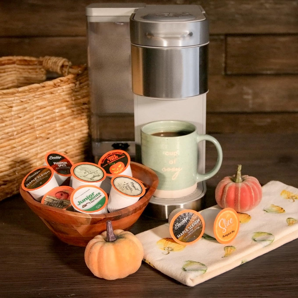 Two Rivers Coffee K-Cup close-up displaying capsule detail and convenience