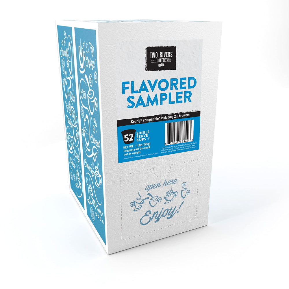 Two Rivers Coffee pods close-up revealing capsule texture and easy-grip benefit