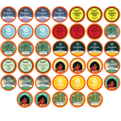 Two Rivers Coffee front pack showing 40-count sampler and flavor variety benefit