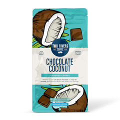 Two Rivers front packaging showing bag and brand, highlights smooth flavor
