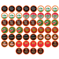 Two Rivers front packaging showing assorted pods and benefits