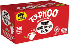 Typhoo front pack showing branding and 240 count for value