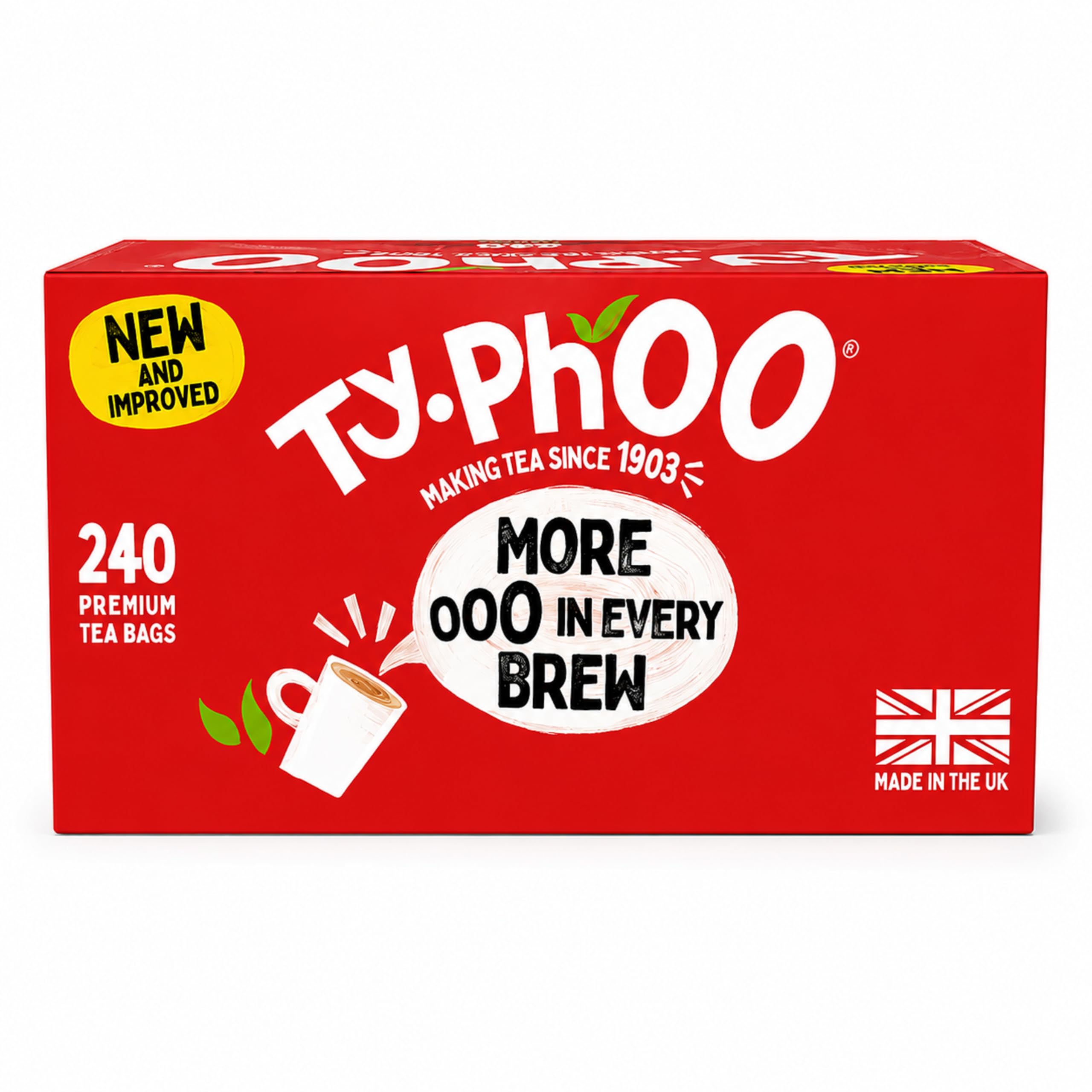 TY.PHOO front packaging showing 240 tea bags and clear branding for value