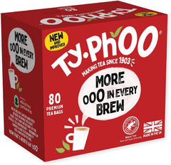 TY.PHOO front packaging showing 80 tea bags and clear product identity benefits