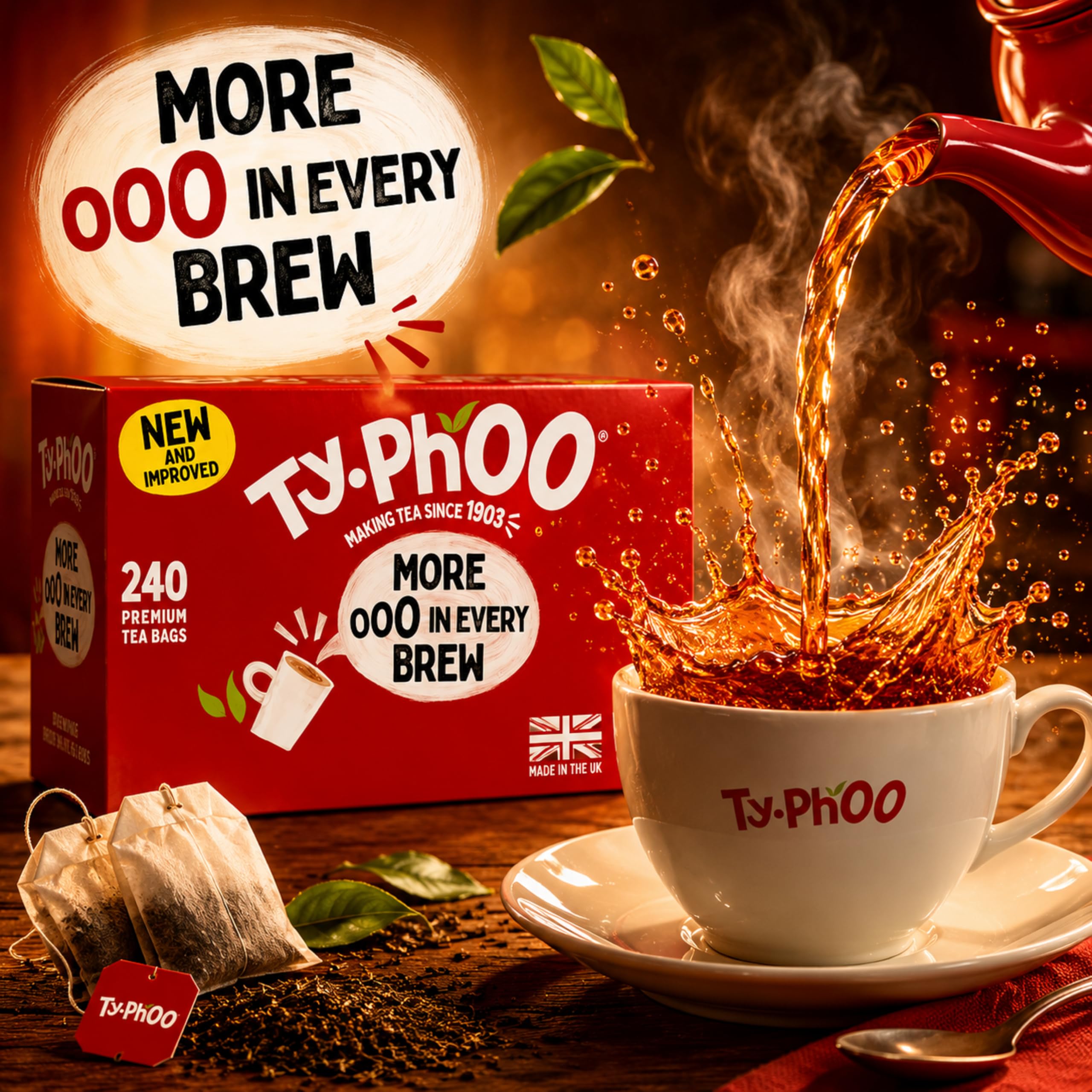 TY.PHOO pack beside a mug to show scale and large 240-count supply