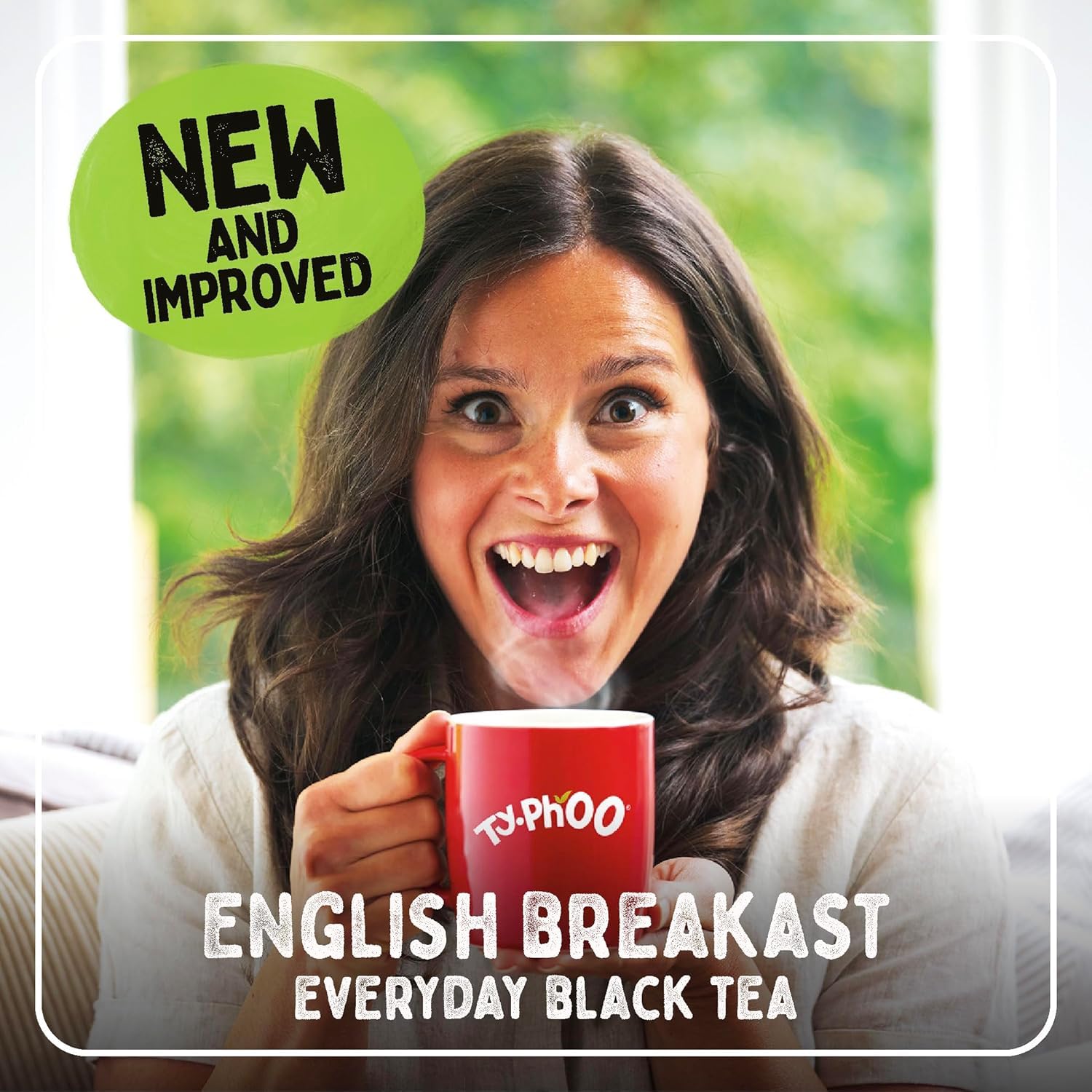 TY.PHOO tea pouring into cup with steam demonstrating fresh hot brew comfort