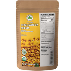 U.S. Wellness Naturals front packaging showing organic fenugreek, clear labeling and convenience