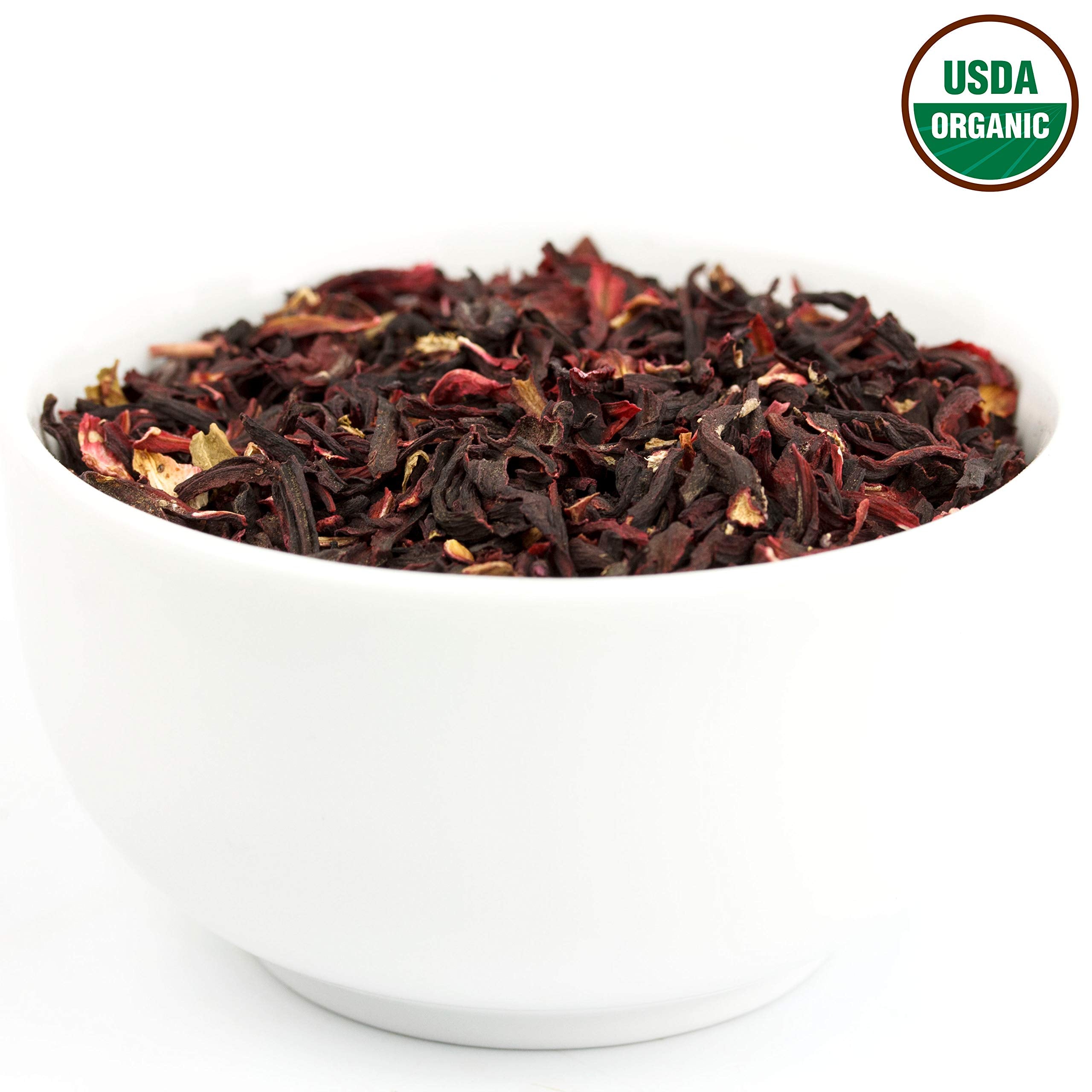 U.S. Wellness Naturals close-up of dried hibiscus calyces highlighting texture
