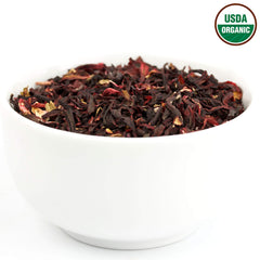 U.S. Wellness Naturals close-up of dried hibiscus calyces highlighting texture
