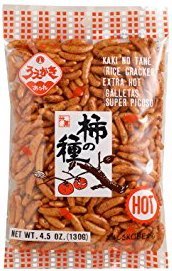 Uegaki hot cracker closeup displays baked texture and spicy seasoning for bold crunch