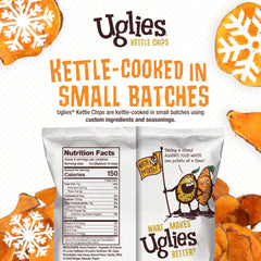 Uglies close-up of chip texture highlighting kettle-cooked crunch and seasoning benefit