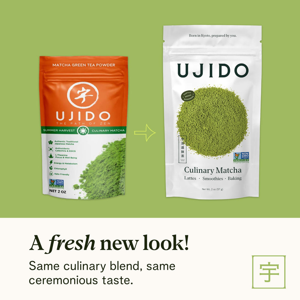 Ujido close-up of matcha texture highlighting smooth grind