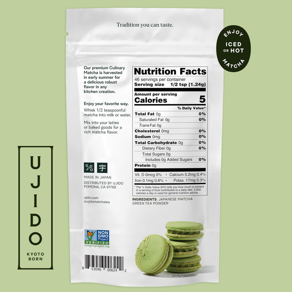 Ujido open tin revealing fine green powder for vibrant color