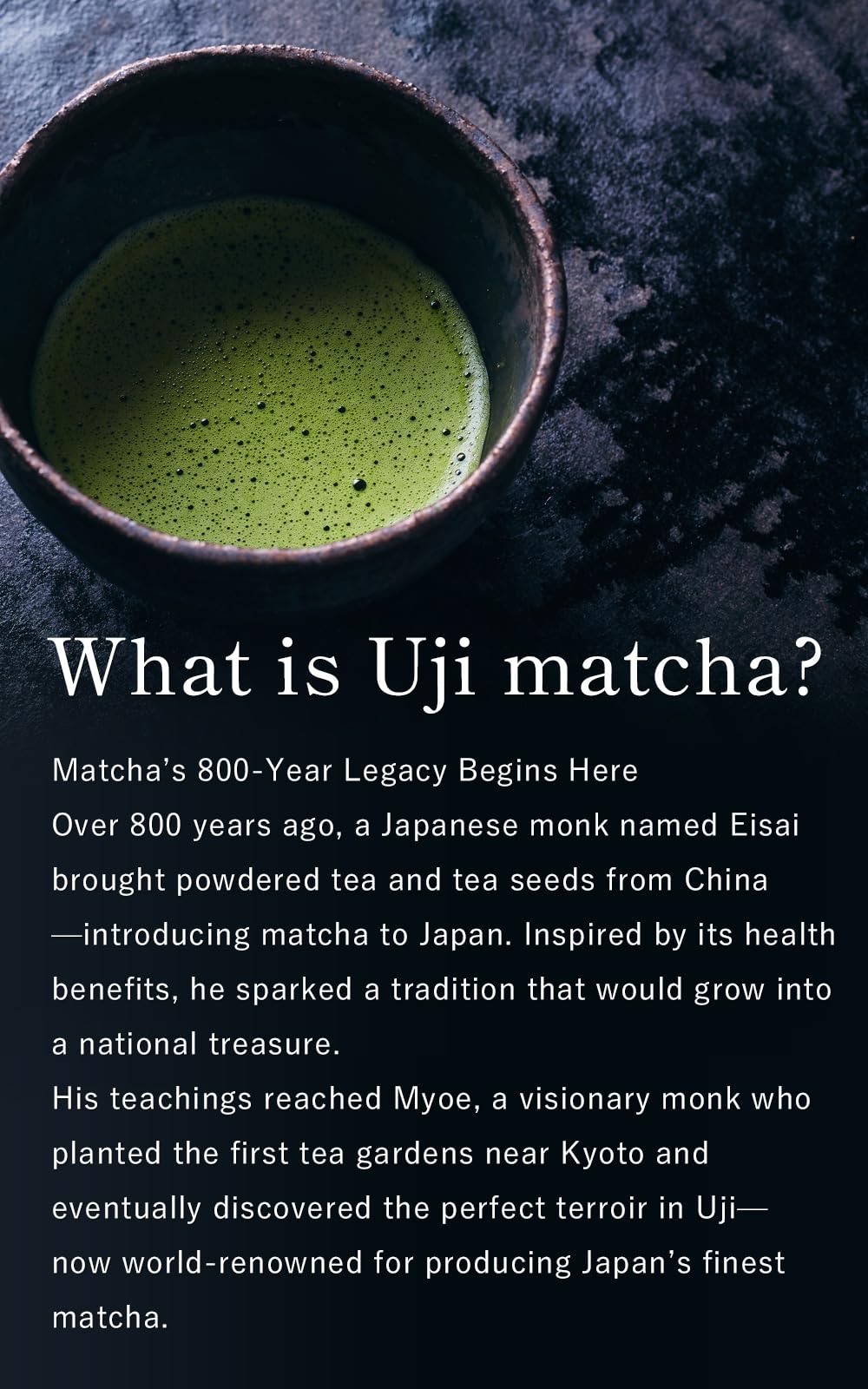 Ujitawara Seichajo open tin with bright powder preserving freshness