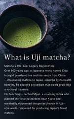 Ujitawara Seichajo open tin with bright powder preserving freshness