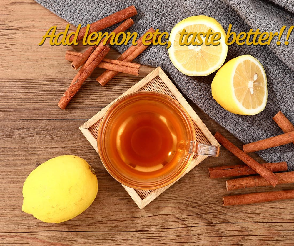 ULTHMOK tea in cup steaming to show hot steeped cinnamon flavor