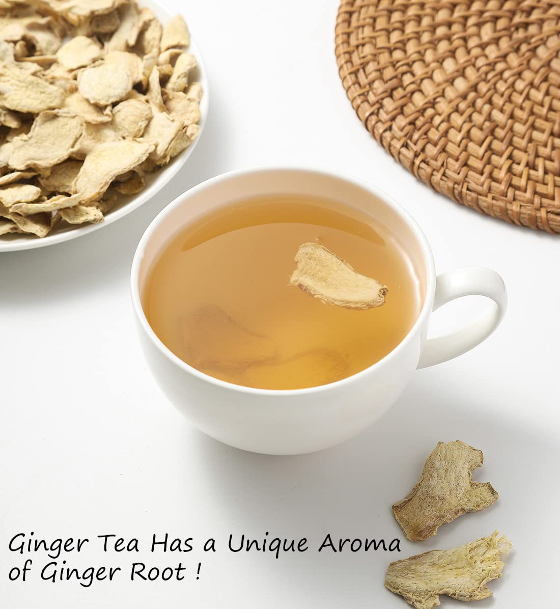 ULTHMOK ginger beside scale showing 453 g, clear weight and value