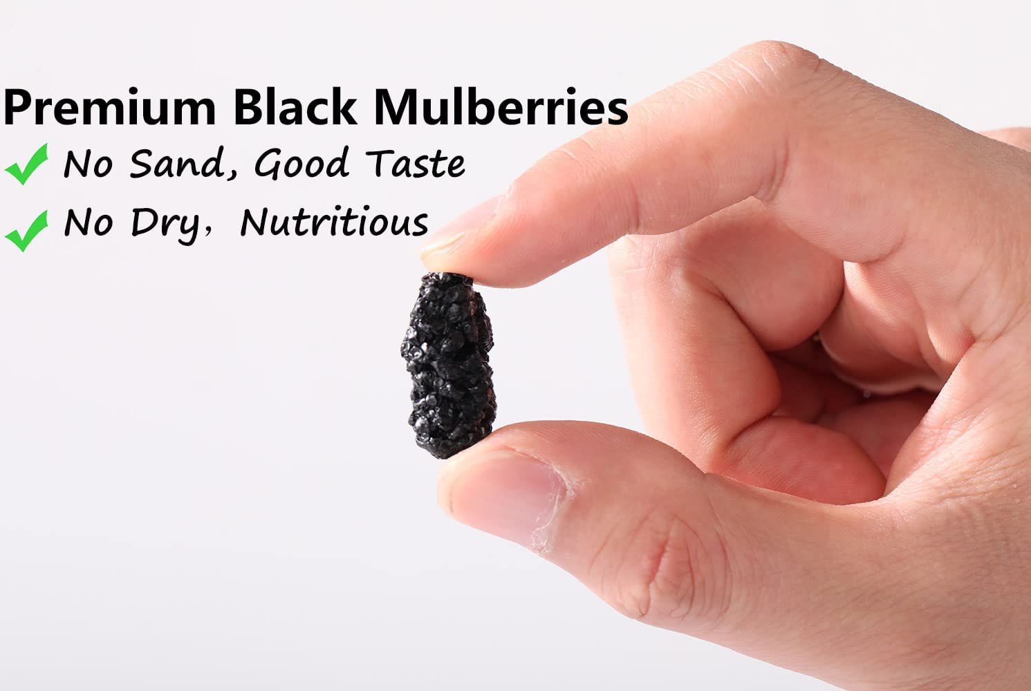 ULTHMOK serving bowl of dried black mulberries ready for snacking or recipe use
