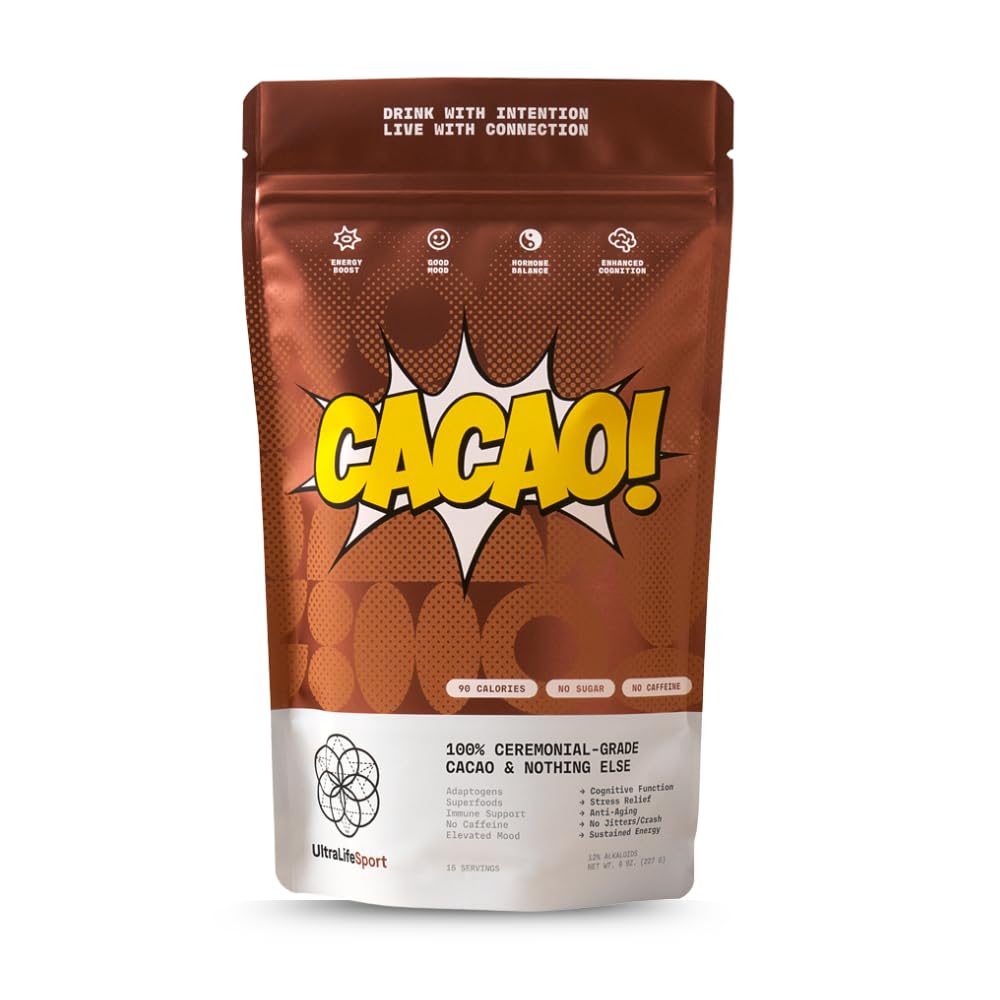 Ultra Life Sport front packaging showing organic cacao powder for authentic flavor