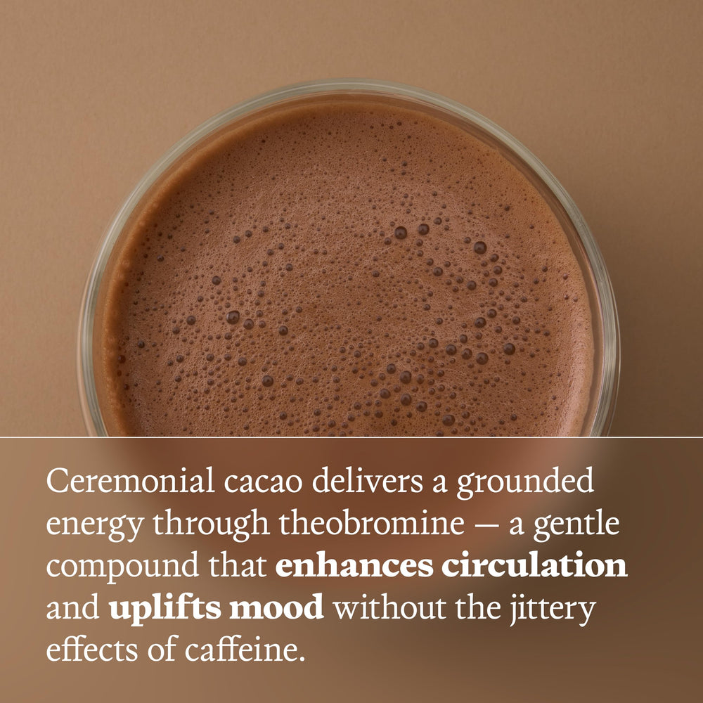 Ultra Life Sport cacao blended into smoothie bowl delivering chocolate nutrition