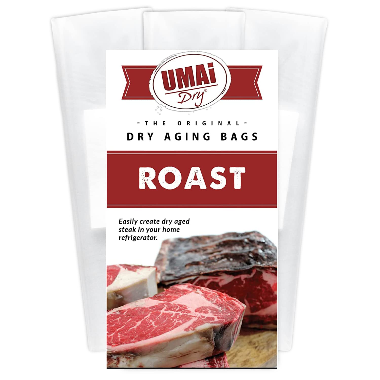 UMAi Dry front packaging showing pack of three bags and clear labeling benefit