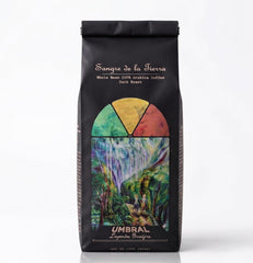 Umbral Coffee front packaging showing Leyenda Guajira 12oz and bold design benefit clarity