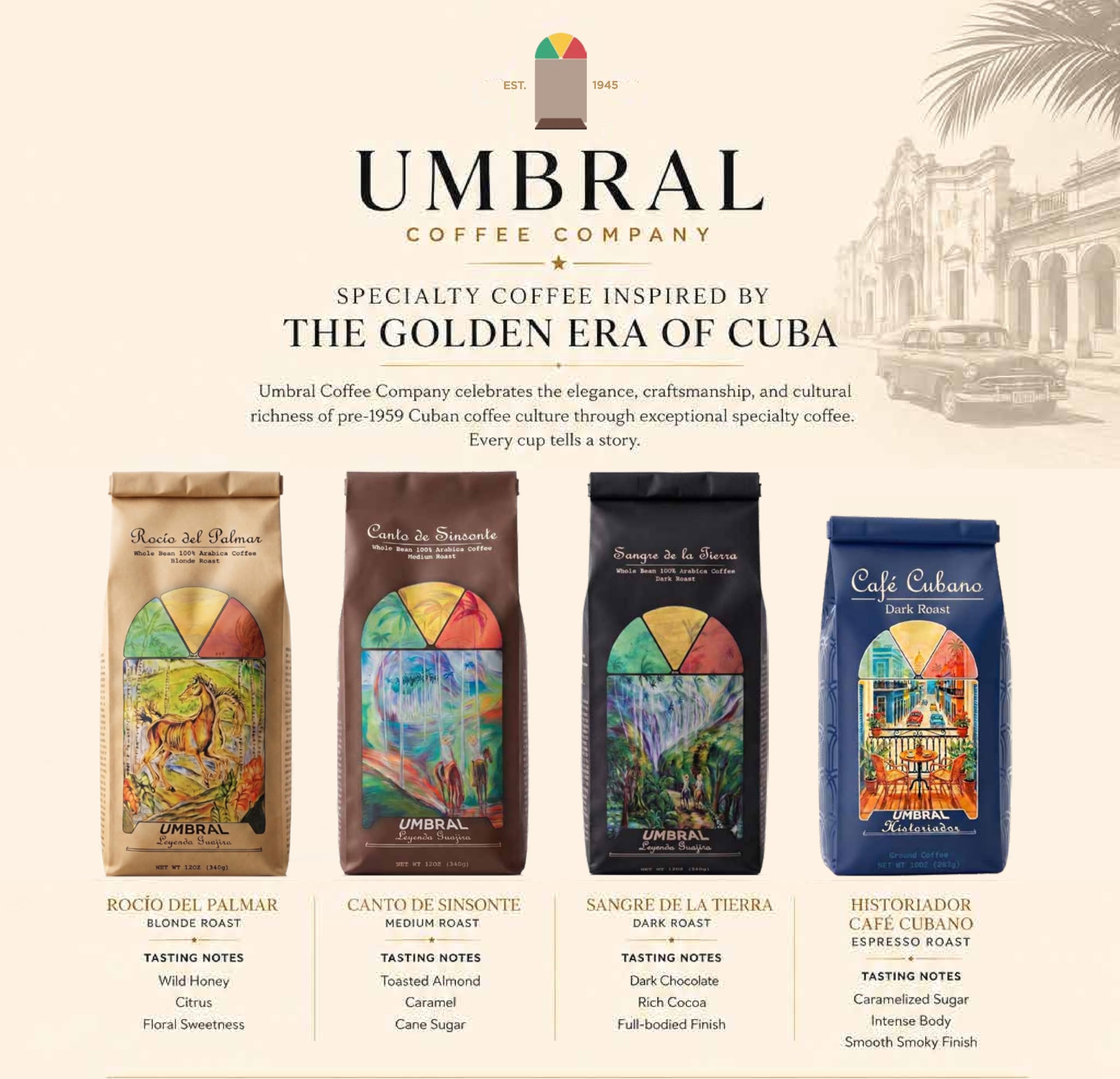 Umbral Coffee lifestyle scene at dusk evoking Guajira inspiration and rustic character