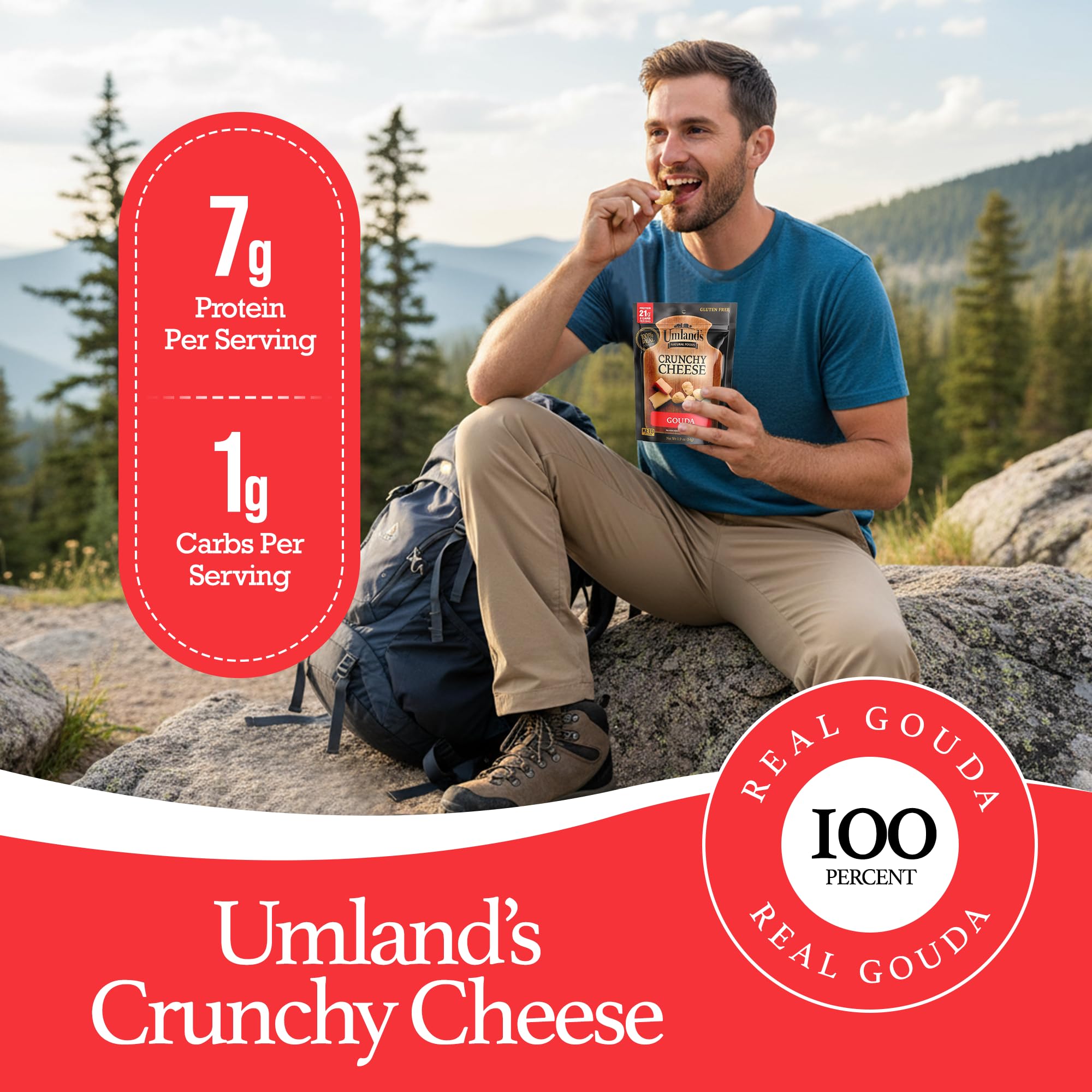 Umland's crisps sprinkled on salad adding savory crunch and protein boost