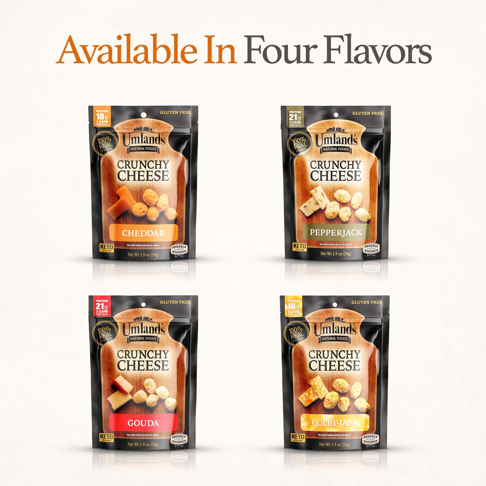 Umland's product on pantry shelf emphasizing shelf‑stable, grab‑and‑go storage