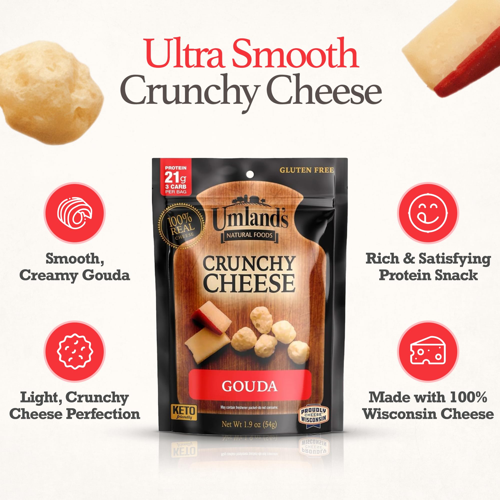 Umland's crisps in hand to show size and portion convenience for on‑the‑go
