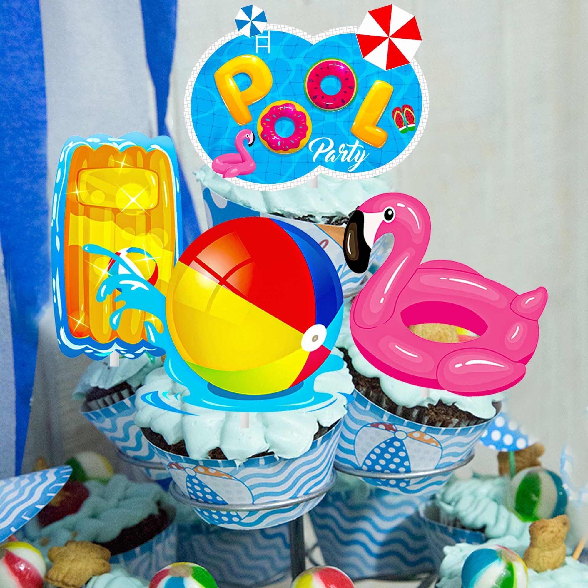 umoni dessert table lifestyle display with toppers enhancing summer theme