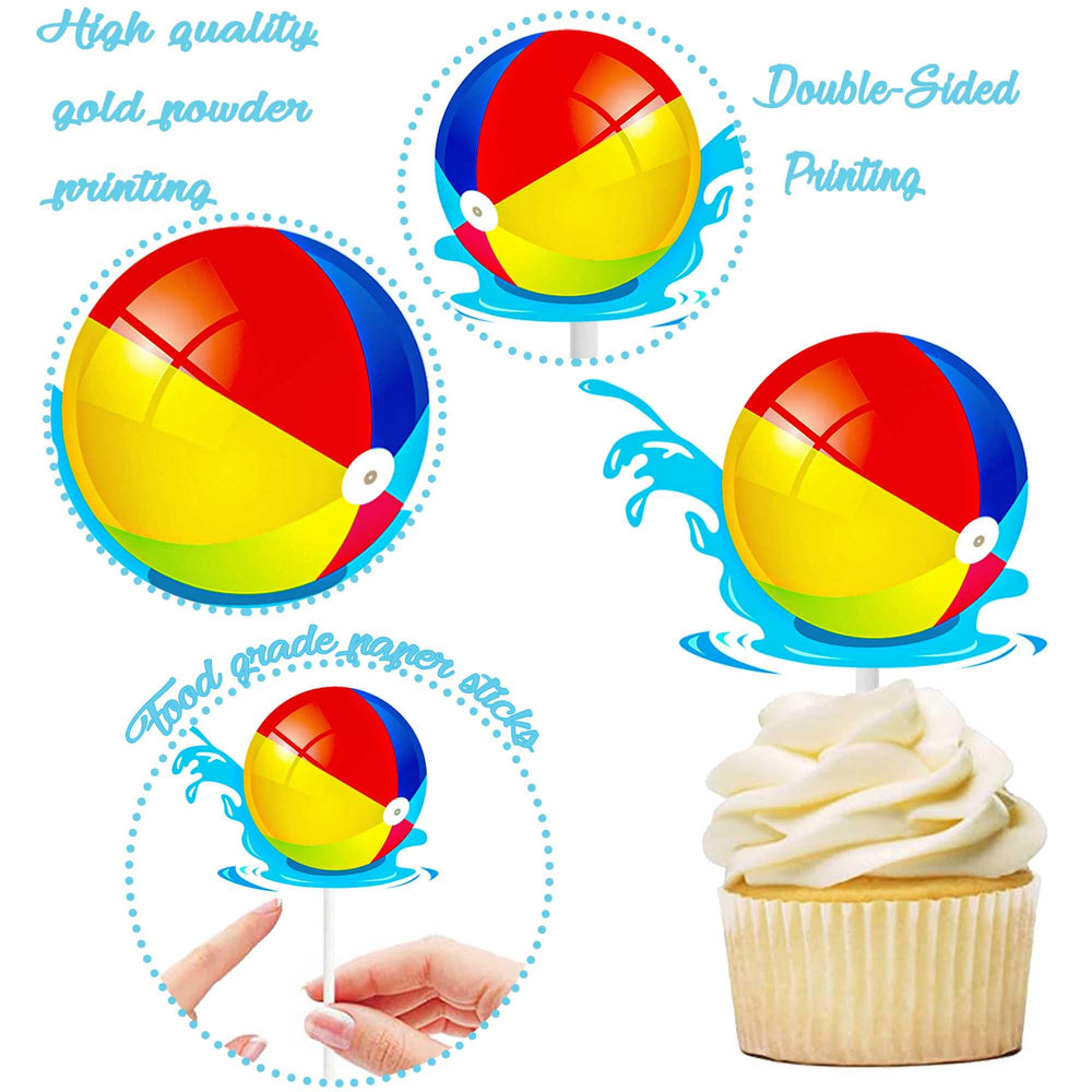 umoni topper inserted on cupcake illustrating instant tropical party look