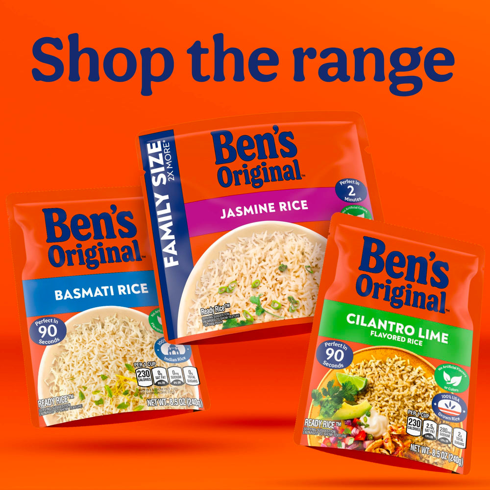 UNCLE BEN'S close-up of long basmati grains highlighting aroma and delicate texture