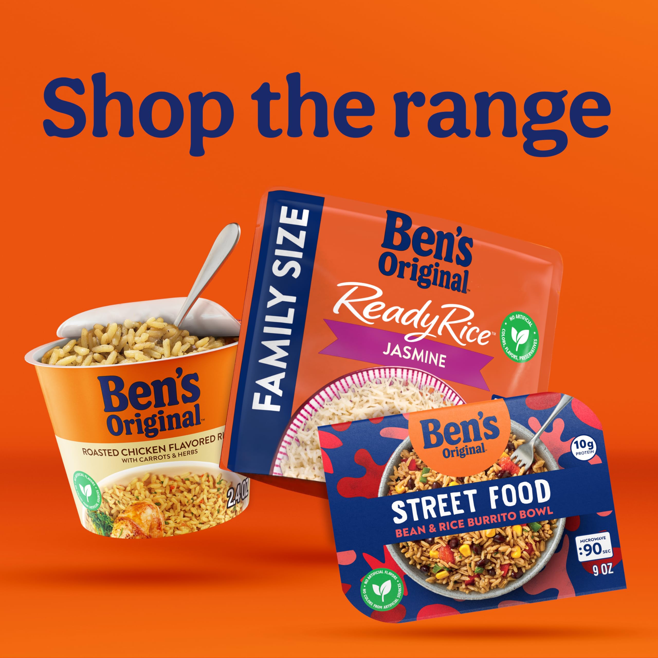 UNCLE BEN'S carton with twelve pouches illustrating bulk value and pantry-ready convenience
